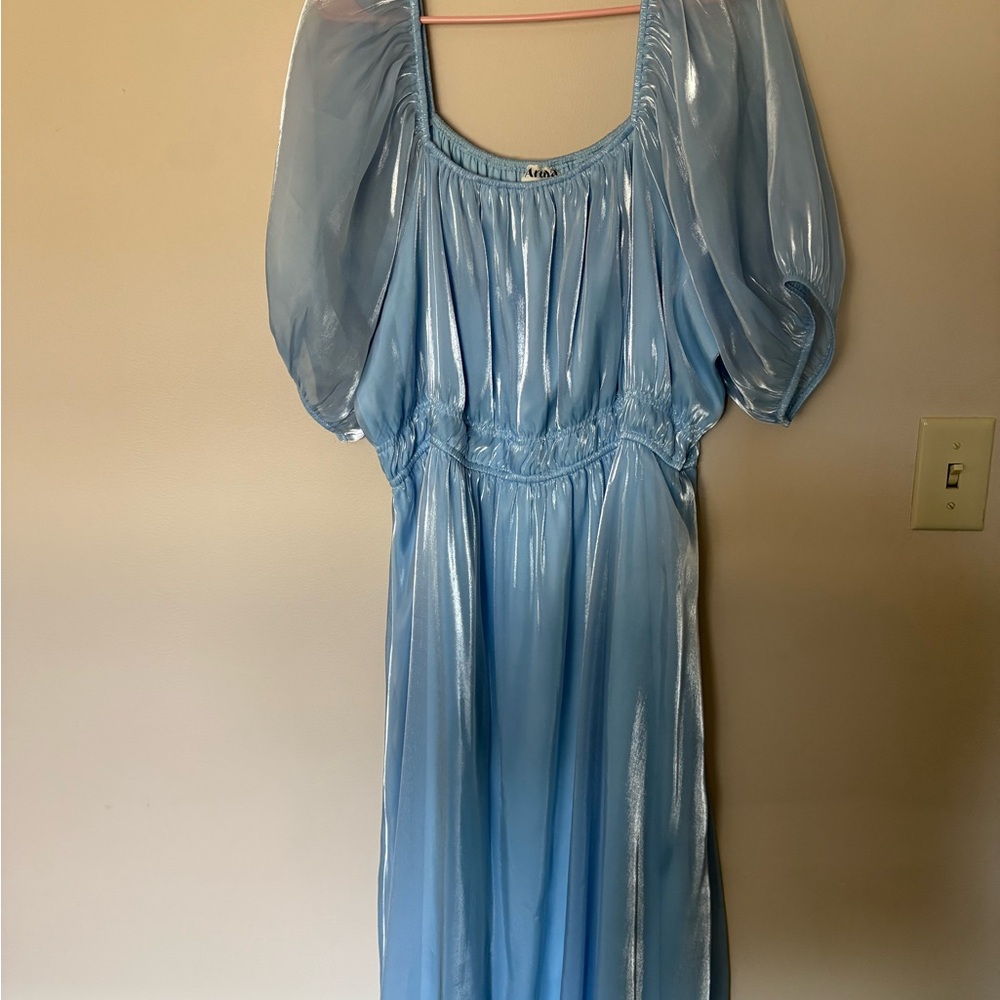 ARULA Shimmering Sky Blue Dress